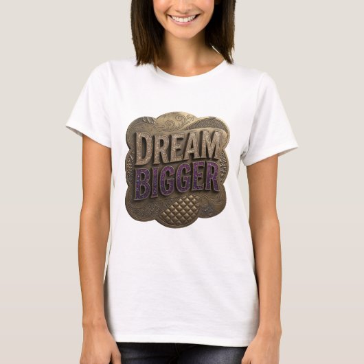 Kool Purperen DROOM GROTER Slogan T-shirt (Voorkant)
