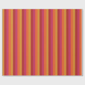 Kool Retro 70s Stripes Oranje rood roze goud Cadeaupapier (Vlak)