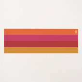 Kool Retro 70s Stripes Oranje rood roze goud Yogamat (Voorkant (horizontaal))
