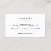 Kool Retro Black en White Bold Circle Visitekaartje (Achterkant)