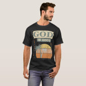 Kool Retro Christelijk Gezegde God is goed alle ti T-shirt (Voorkant volledig)