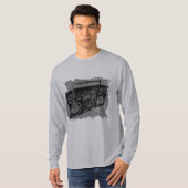 Kool Retro Distress Boombox T-shirt (Voorkant volledig)