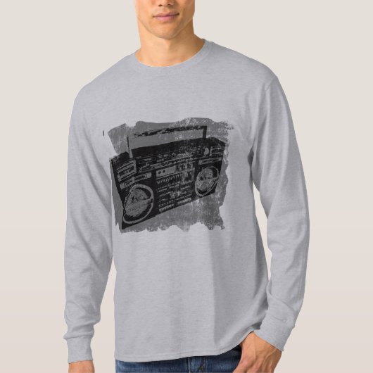 Kool Retro Distress Boombox T-shirt (Voorkant)