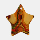 Kool Retro Hakuna Matata Herfst Rasterkleur Keramisch Ornament (Rechts)