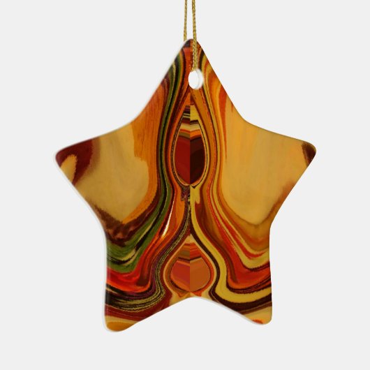 Kool Retro  Hakuna Matata Herfst Rasterkleur Keramisch Ornament (Rechts)