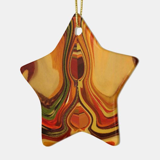 Kool Retro  Hakuna Matata Herfst Rasterkleur Keramisch Ornament (Links)