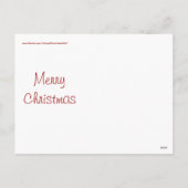 Kool Retro Red en Blue Kerstreindeerperioden Feestdagenkaart (Achterkant)