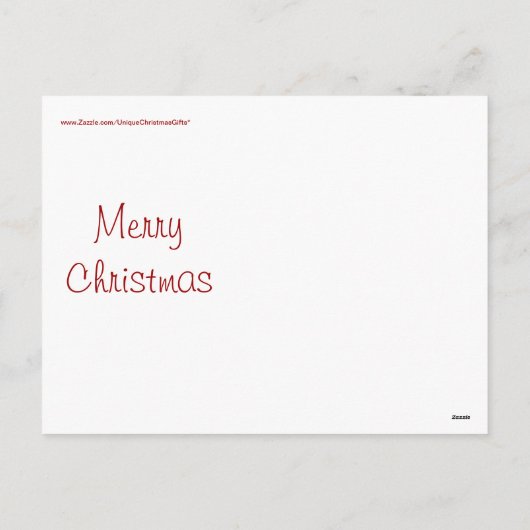 Kool Retro Red en Blue Kerstreindeerperioden Feestdagenkaart (Achterkant)