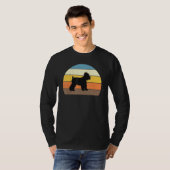 Kool Retro Sunset Miniatuur Schnauzers - Eigen T-shirt (Voorkant volledig)