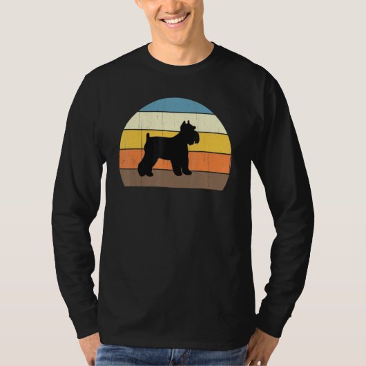 Kool Retro Sunset Miniatuur Schnauzers - Eigen T-shirt (Voorkant)