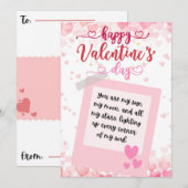 Kool romantisch Valentijnsdag kaart (Voorkant / Achterkant)