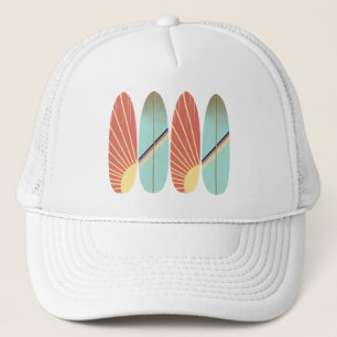 Kool, rood en blauw surfboard  trucker pet