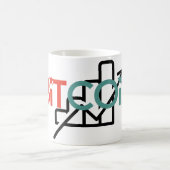 "Kool Rood Groen Bitcoin Stiermarkt Design" Koffiemok (Center)