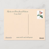 Kool Roos Botanische Bloemen Briefkaart (Achterkant)