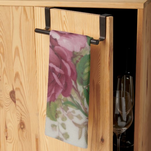 Kool Roos Elegantie Keuken Handdoeken (Derde Gevouwen)