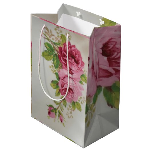 Kool Roos Elegantie Medium Cadeauzakje (Achterkant Gekanteld)