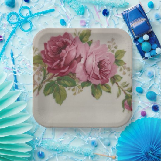 Kool Roos Elegantie Papier Bord (Feest)