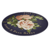 Kool Roos Shabby Chic Navy Blauw Snijplank (Hoek)