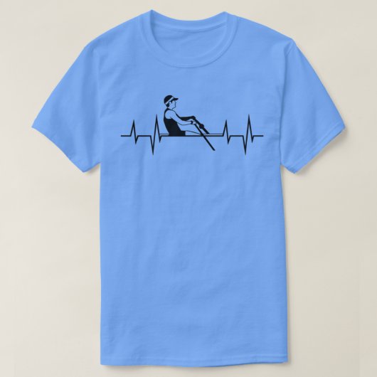 Kool Rowing Heartbeat Single Scull Rower Athlete T-shirt (Design voorkant)