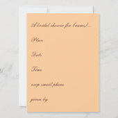 Kool Rozen Bridal Shower-uitnodiging Kaart (Achterkant)