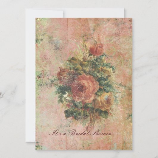 Kool Rozen Bridal Shower-uitnodiging Kaart (Voorkant)