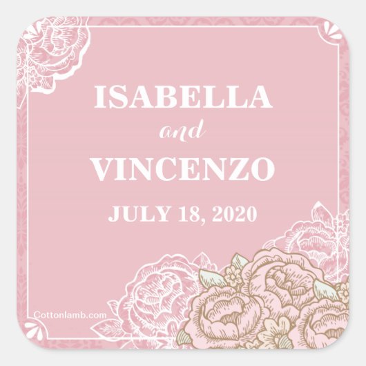  kool Rozen Stickers (Voorkant)