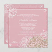 Kool Rozen Uitnodiging (Voorkant / Achterkant)