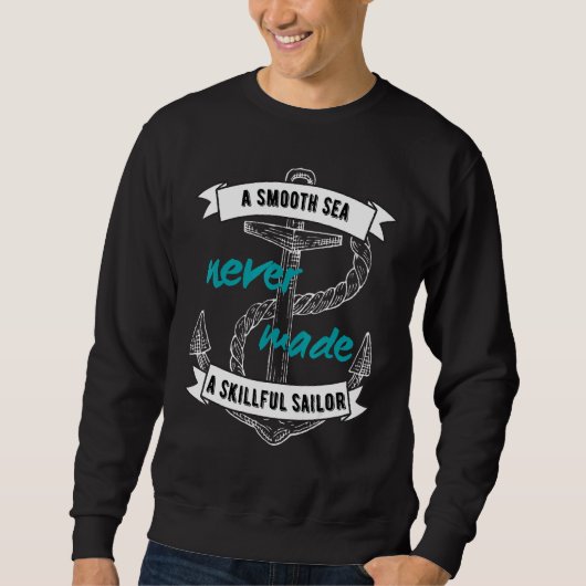 Kool Sailor Slogan Skillful Sailor Boat Trui (Voorkant)