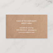 Kool Simple Kraft Faux Gold Scissors Hair Stylist Visitekaartje (Achterkant)