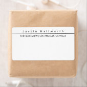 Kool Simple Plain Minimalistisch zwart-wit Etiket (Insitu)