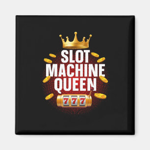 Kool Slot Machine Queen Art for Women Girls Casino Magneet