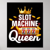 Kool Slot Machine Queen Art for Women Girls Casino Poster (Voorkant)