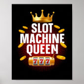 Kool Slot Machine Queen Art for Women Girls Casino Poster (Voorkant)