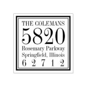 Kool Square Personalized Wood Stamp Rubberstempel (Afrduk)