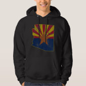 Kool State of Arizona Flag Outline Hoodie (Voorkant)