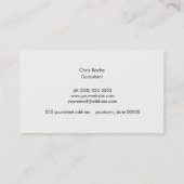 Kool Stijlvol koperen cirkel Emblem Black Cork Boa Visitekaartje (Achterkant)