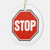 Kool STOP-teken Keramisch Ornament (Links)