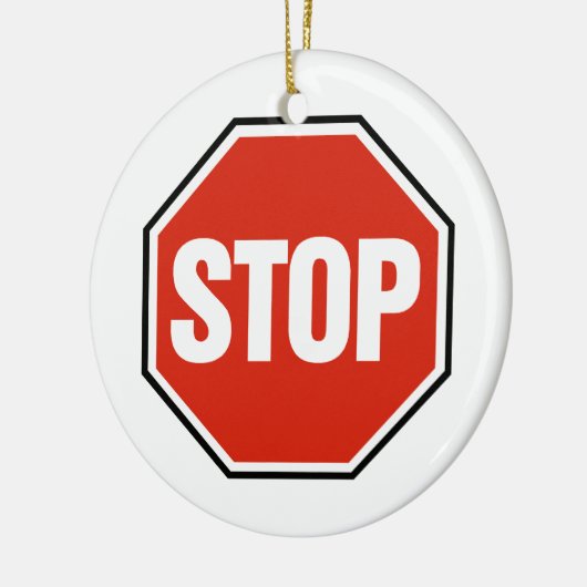 Kool STOP-teken Keramisch Ornament (Links)