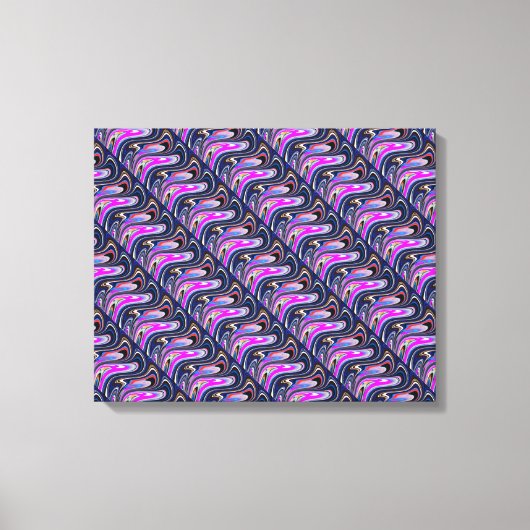 Kool stromende golven kunst canvas afdruk (Voorkant)
