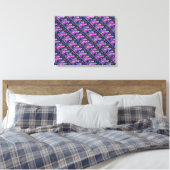 Kool stromende golven kunst canvas afdruk (Insitu (Slaapkamer))
