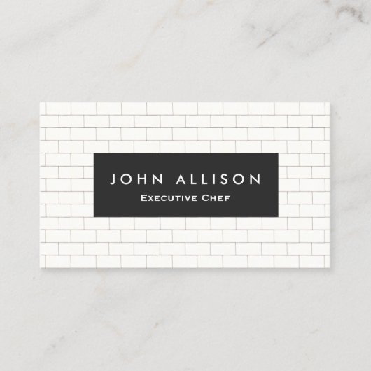 Kool Subway Tile Personal Chef and Catering Visitekaartje (Voorkant)