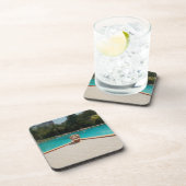 Kool Summertime Pool Side Ik hou van Mijn familie Bier Onderzetter (Rechterzijde)