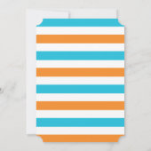 Kool Surfende Shark Birthday Party Kaart (Achterkant)