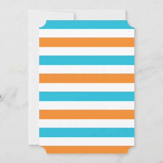 Kool Surfende Shark Birthday Party Kaart (Achterkant)