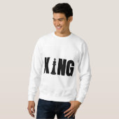 Kool Sweatshirt met Schaak Koning (Voorkant volledig)