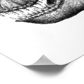 Kool T-Rex dinosaurustekenkunst Poster (Hoek)