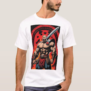 Kool T-shirt met Strijder in Comic Stijl