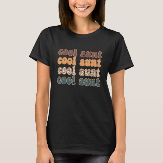 Kool tante Retro Lopard Mam voor Moederdag T-shirt (Voorkant)