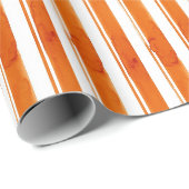 Kool Tomaat Rood Aquarel Strepen Cadeaupapier (Rol Hoek)