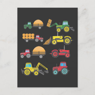 Kool tractor Tekening Boerderij Lover Agriculture  Briefkaart